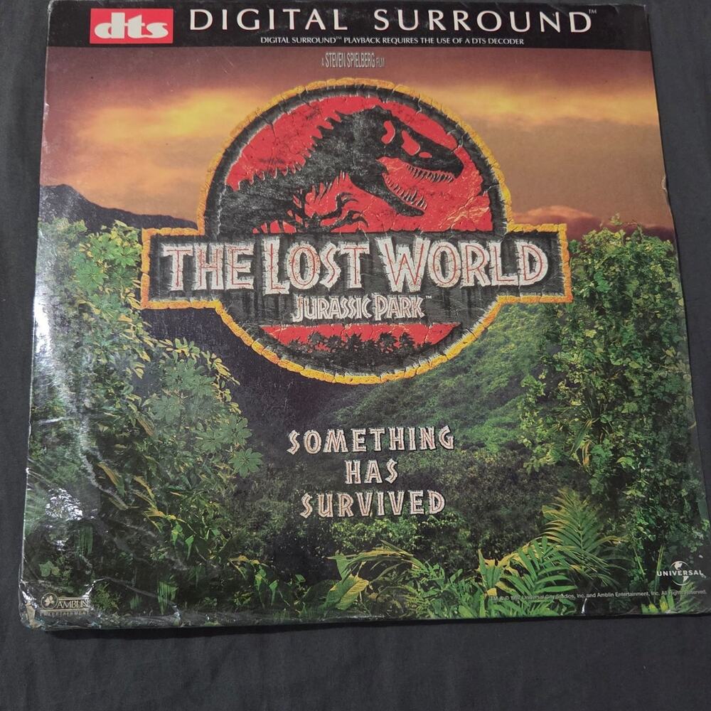 Vtg 1997 Jurassic Park The Lost World DTS LD Set 2-Laserdisc Widescreen